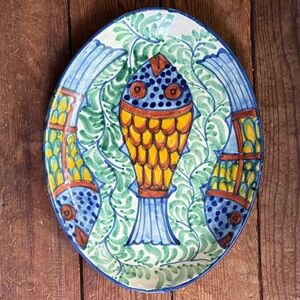 Mexican Folkart Fish Platter